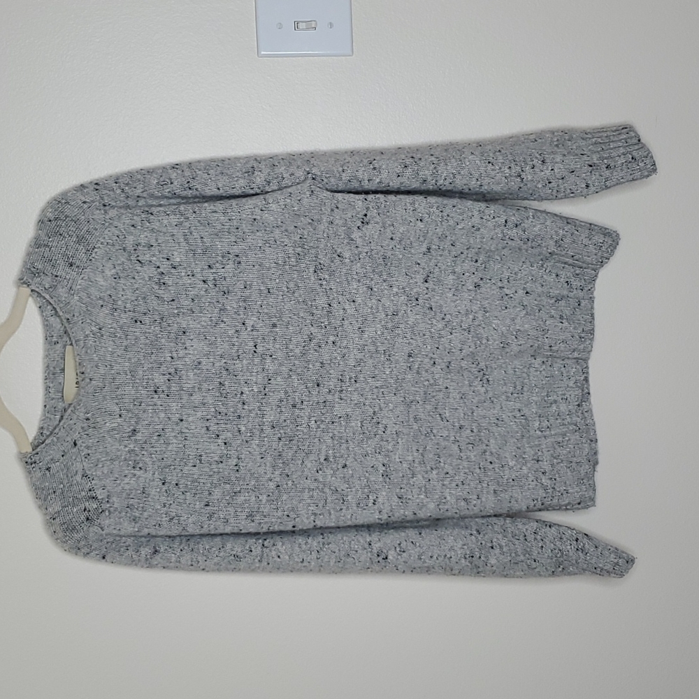 Idioma Gray Men's Wool Crew Neck Sweater Medium